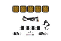 SS5 Pro Universal Crosslink 5 Pod Lightbar Yellow Driving