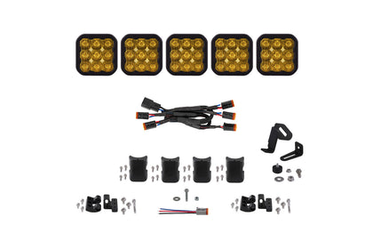 SS5 Pro Universal Crosslink 5 Pod Lightbar Yellow Driving