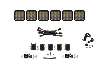 SS5 Pro Universal Crosslink 6 Pod Lightbar White Driving