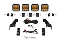 Jeep Jl SS5 4 Pod Crosslink Grille Lightbar Kit Pro Yellow Combo