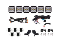 2021-2025 Ford Bronco Light Bar Mounting Kit SS5 6-Pod CrossLink Grille Lightbar Kit Pro White Combo