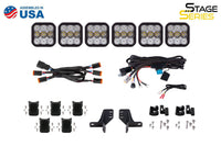 2021-2025 Ford Bronco Light Bar Mounting Kit SS5 6-Pod CrossLink Grille Lightbar Kit Pro White Combo