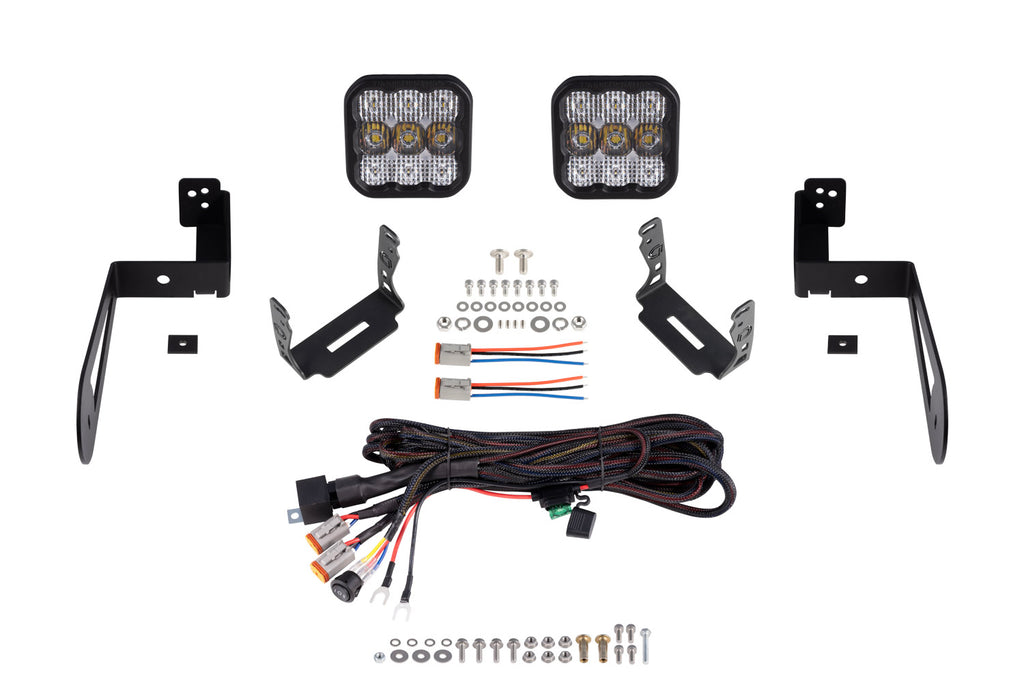 2018-2018 Jeep Wrangler JK Auxiliary Light JK SS5 CrossLink Bumper Lightbar Kit Pro Combo