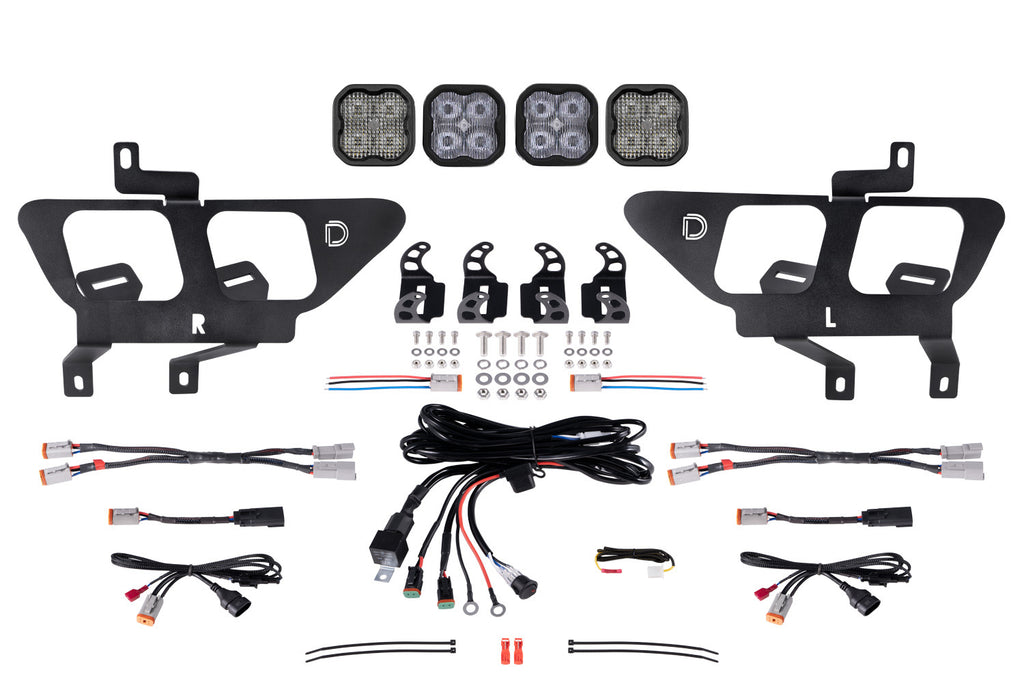 2021-2023 Ford F-150 LED Fog Pocket Kit White Pro