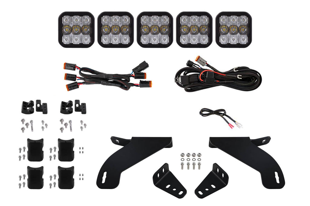 2021-2023 Ford F-150 Light Bar Mounting Kit SS5 Grille CrossLink Lightbar Kit Sport White Combo