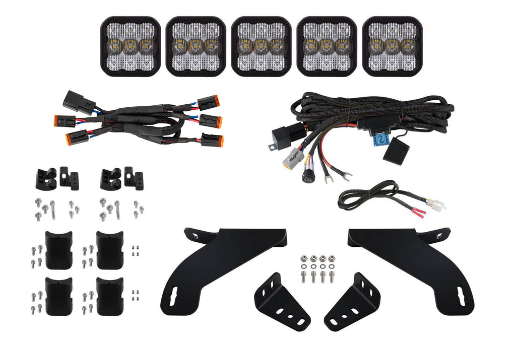 2021-2023 Ford F-150 Light Bar Mounting Kit SS5 Grille CrossLink Lightbar Kit Pro White Combo