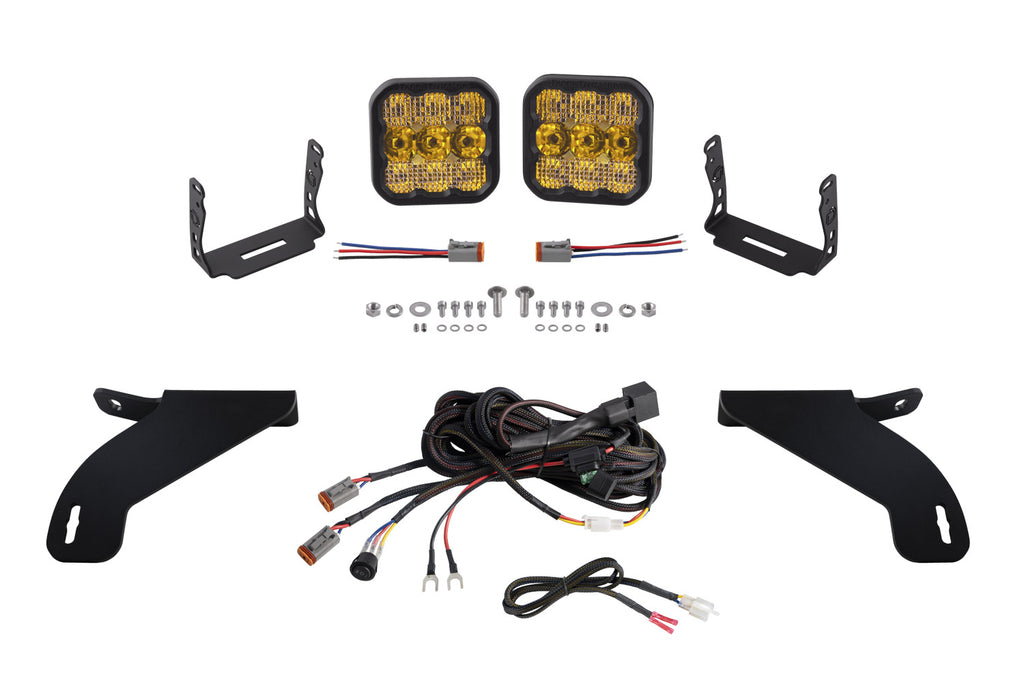 2021-2023 Ford F-150 Auxiliary Light LED Pod Light Kit Sport Yellow Combo