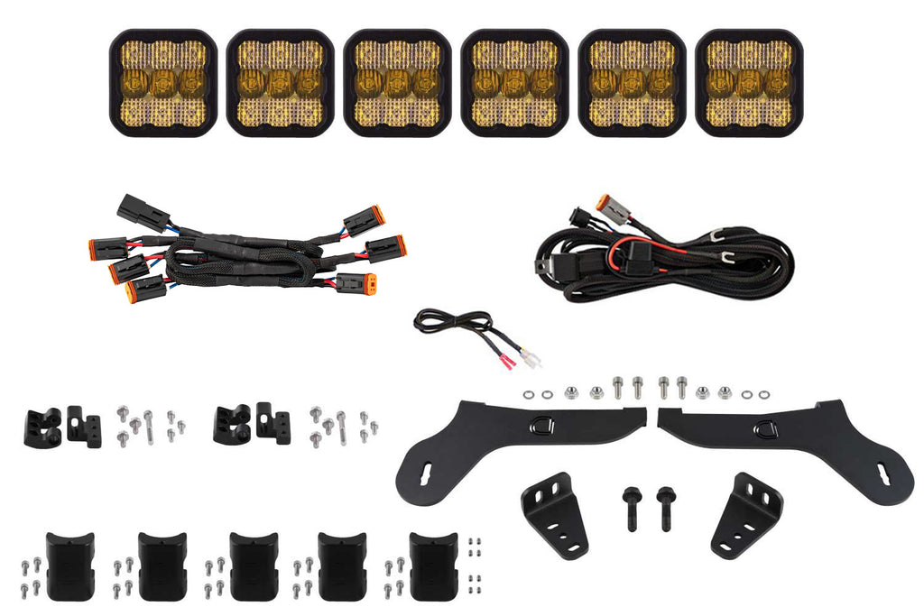 2017-2020 Ford F-150 Light Bar Mounting Kit SS5 Grille CrossLink Lightbar Kit Raptor Sport Yellow Combo