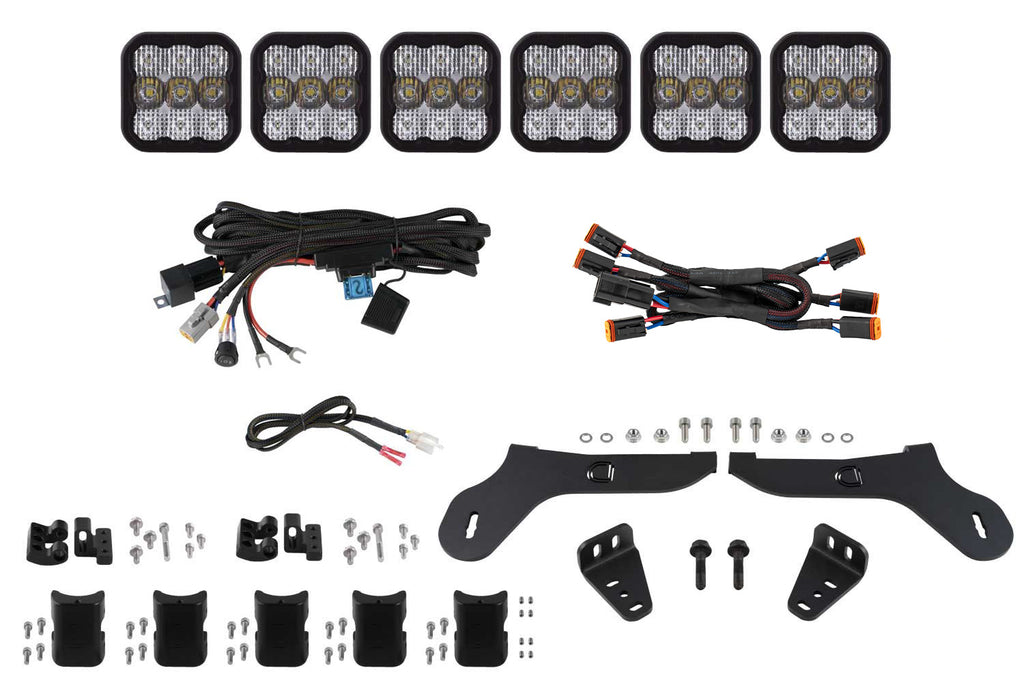 2017-2020 Ford F-150 Light Bar Mounting Kit SS5 Grille CrossLink Lightbar Kit Raptor Pro White Combo