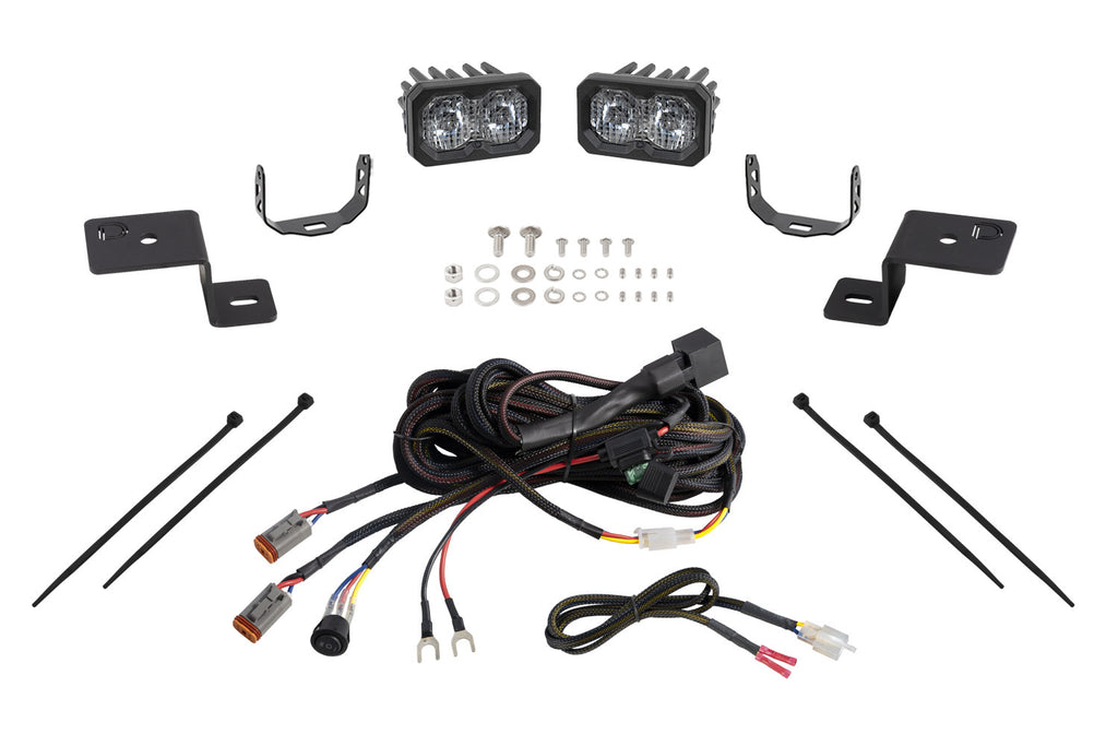 Stage Series Backlit Ditch Light Kit For 2021-2026 Ford F 150 C2 2 0 Pro White Combo Driving