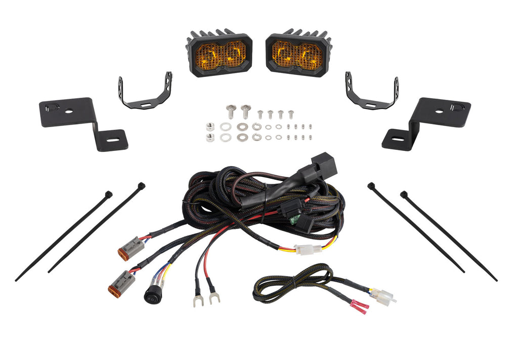 Stage Series Backlit Ditch Light Kit For 2021-2026 Ford F 150 C2 2 0 Pro Yellow Combo