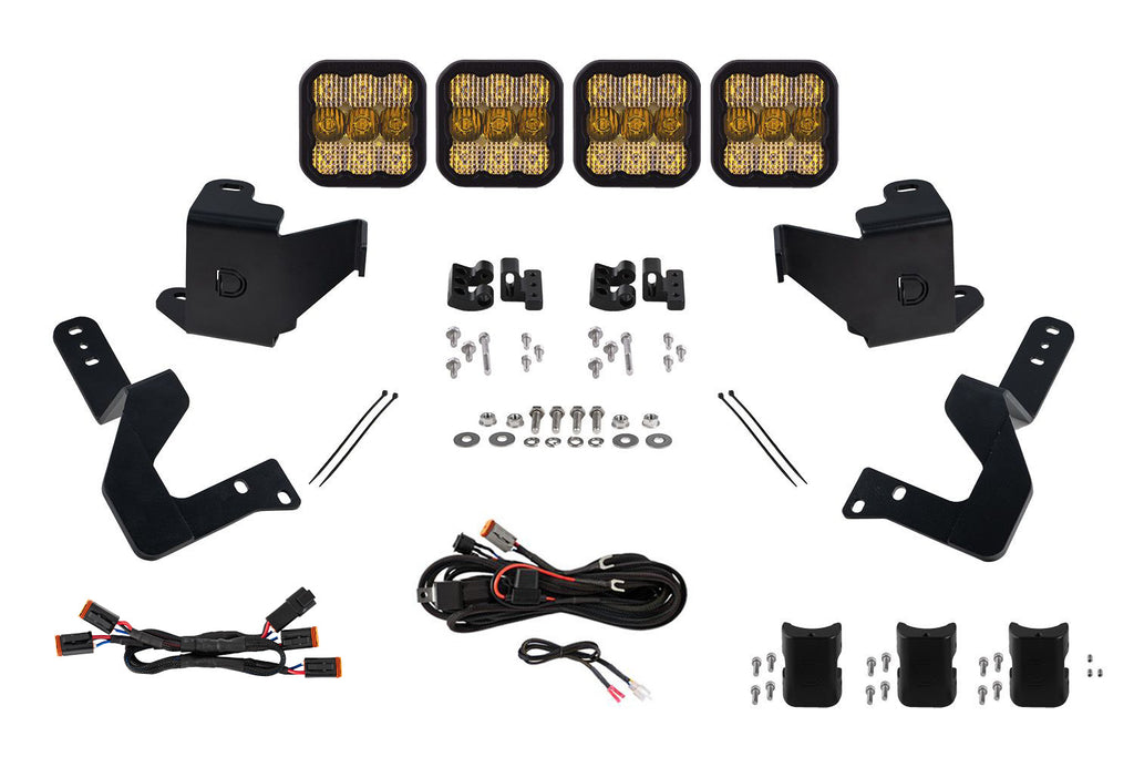 2024-2026 Toyota Tacoma Off-Road Light SS5 Grille CrossLink Lightbar Kit Pro Yellow Combo