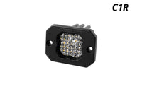 Stage Series C1R White Flood Flush Mount LED Pod (one)