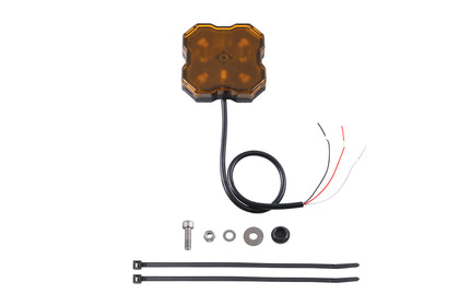 Stage Series Single Color LED Rock Light Amber Bare Wire (one)