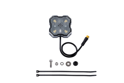 Stage Series Single Color LED Rock Light White Diffused M8 (one)