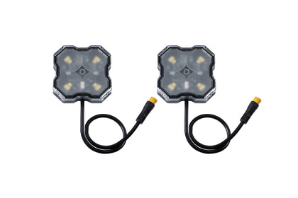 Stage Series Single Color LED Rock Light White Diffused M8 2 Pack