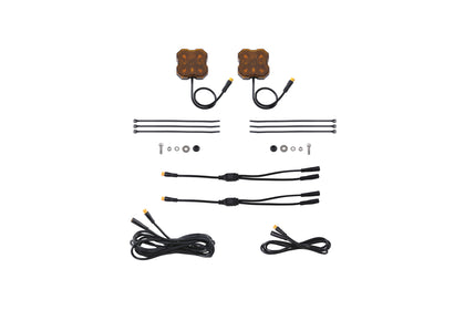 Stage Series Single Color LED Rock Light Amber M8 2 Pack