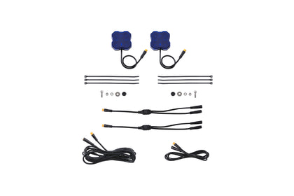 Stage Series Single Color LED Rock Light Blue M8 2 Pack