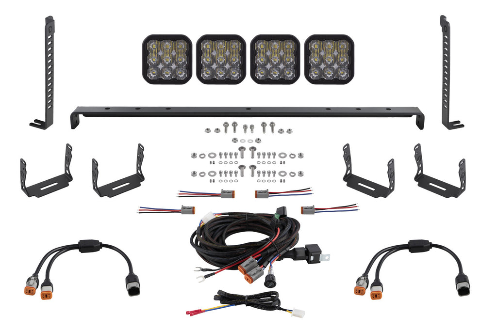 2014-2024 Toyota 4Runner Off-Road Light LED 4-Pod Kit Pro White Driving