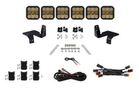 SS5 6 Pod Crosslink Grille Lightbar Kit For 2020-2022 Super Duty Sport Yellow Combo