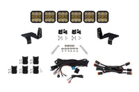 SS5 6 Pod Crosslink Grille Lightbar Kit For 2020-2022 Super Duty Pro Yellow Combo