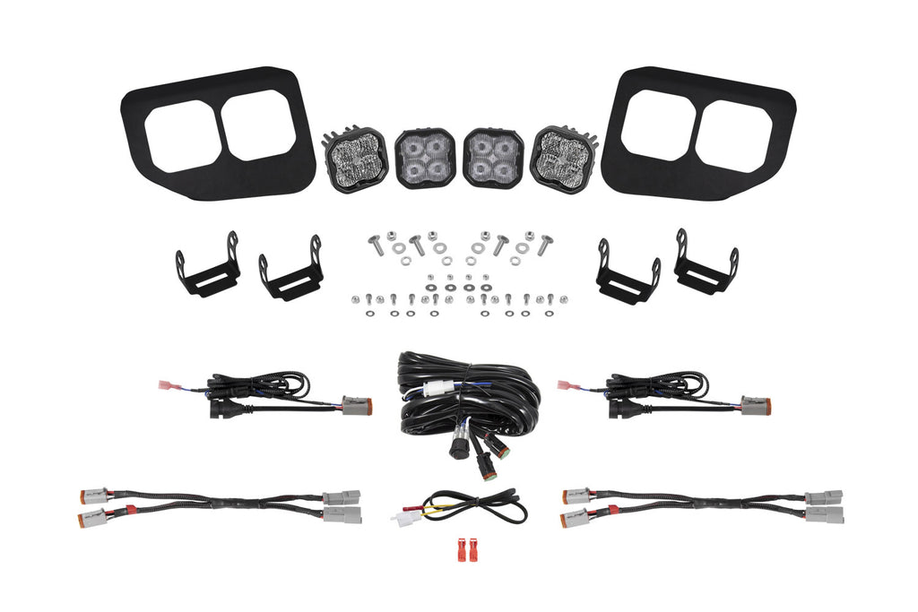 SS3 LED Fog Pocket Kit For 2020-2022 Ford Super Duty White Max