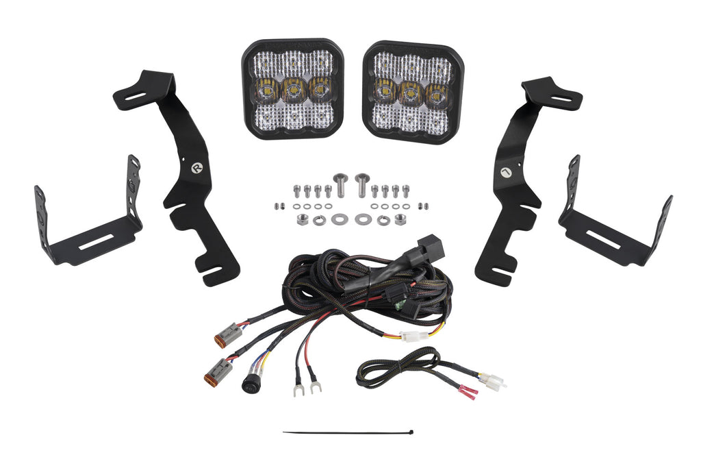 2019-2024 Ram 1500 Off-Road Light Stage Series Ditch Light Kit SS5 Pro White Combo