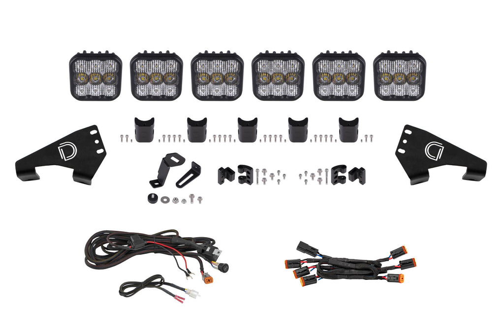 2020-2022 Polaris RZR PRO XP Light Bar Mounting Kit SS5 Sport CrossLink Roof White Combo Lightbar Kit