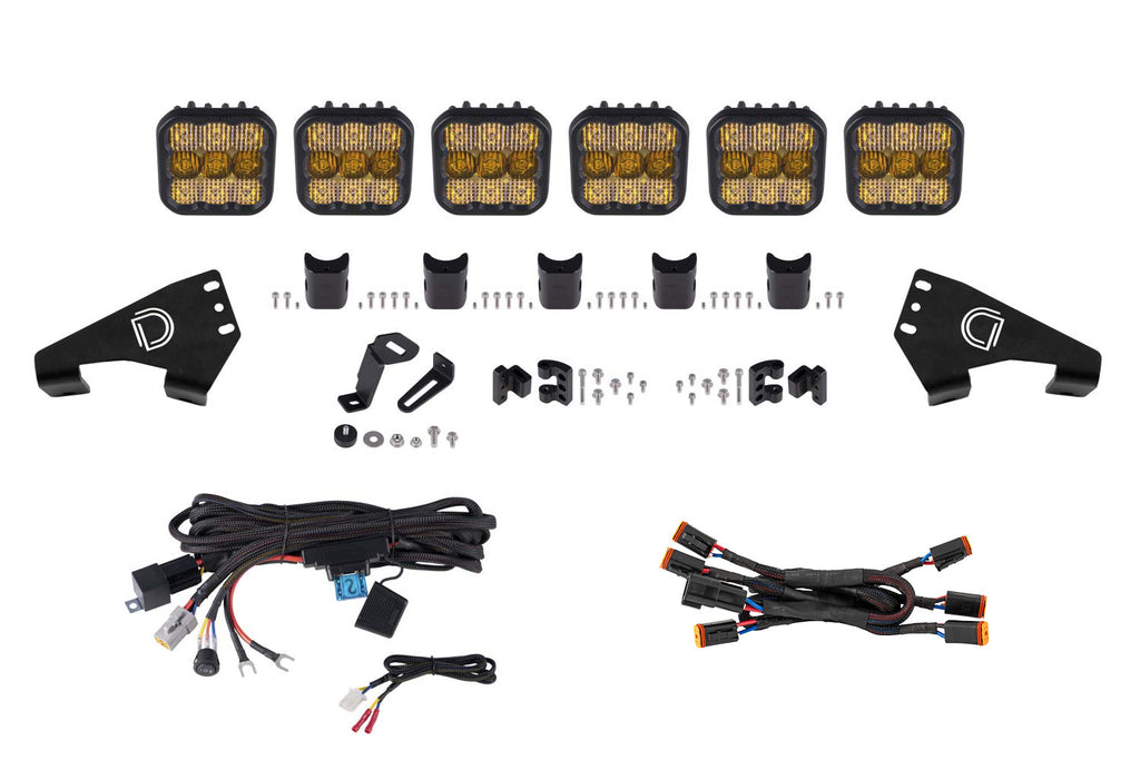 2020-2022 Polaris RZR PRO XP Light Bar Mounting Kit SS5 Pro CrossLink Roof Yellow Combo Lightbar Kit
