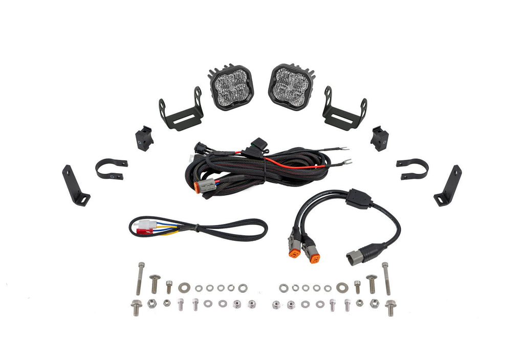2020-2022 Polaris RZR PRO XP Off-Road Light LED Bumper 1.5 Inch Roll Bar Kit Max White Combo (pair)