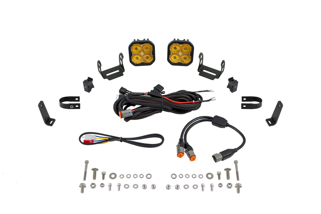 SS3 LED Bumper 1.25" Roll Bar Kit Max Yellow SAE Fog (pair)