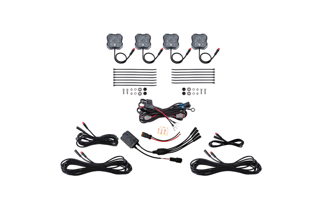 RGBW Rock Light Installer Kit W Controller 4 Pack