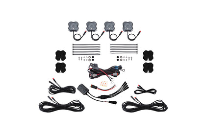 RGBW Rock Light Installer Magnet Mount Kit W Controller 4 Pack