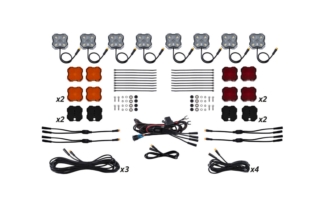 Single Color Rock Light Installer Magnet Mount Kit 8 Pack