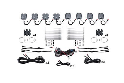 Stage Series Sxs Rock Light Installer Kit RGBW M8 8 Pack