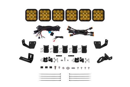 SS5 6 Pod Crosslink Mounting Kit For Prinsu Sherpa Roof Racks Pro Yellow Driving
