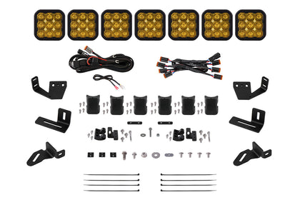 SS5 7 Pod Crosslink Mounting Kit For Prinsu Sherpa Roof Racks Sport Yellow Driving