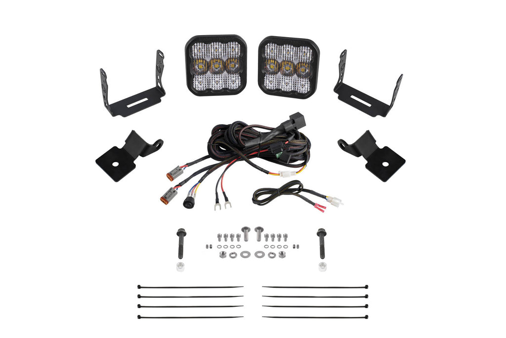 2017-2017 Polaris RZR XP 1000 EPS Velocity Blue LE Off-Road Light Stage Series SS5 A-Pillar Pod Kit Pro White Combo