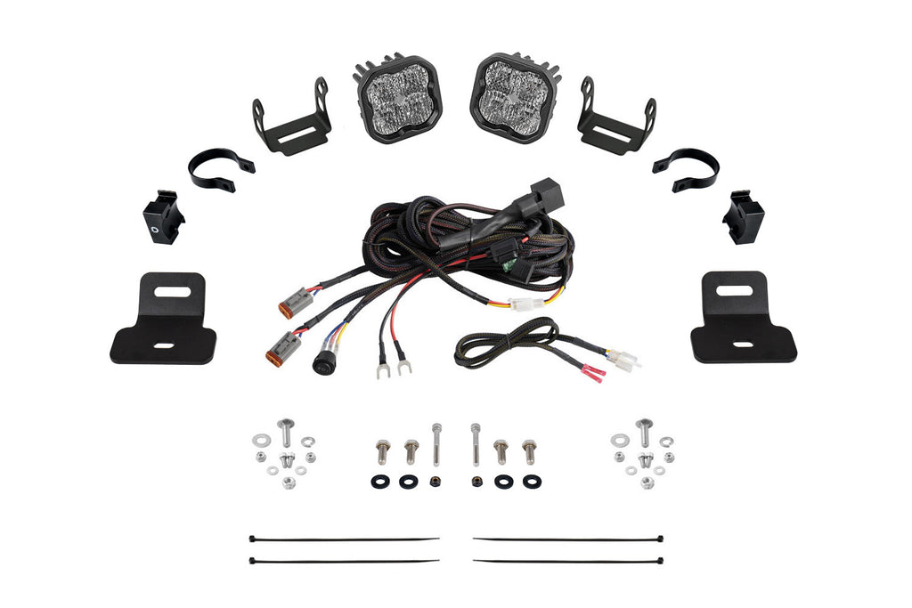 2022-2025 Can-Am Maverick X3 Max DS Turbo RR Light Bar Mounting Kit Stage Series Ditch Light Kit SS3 Pro White Combo
