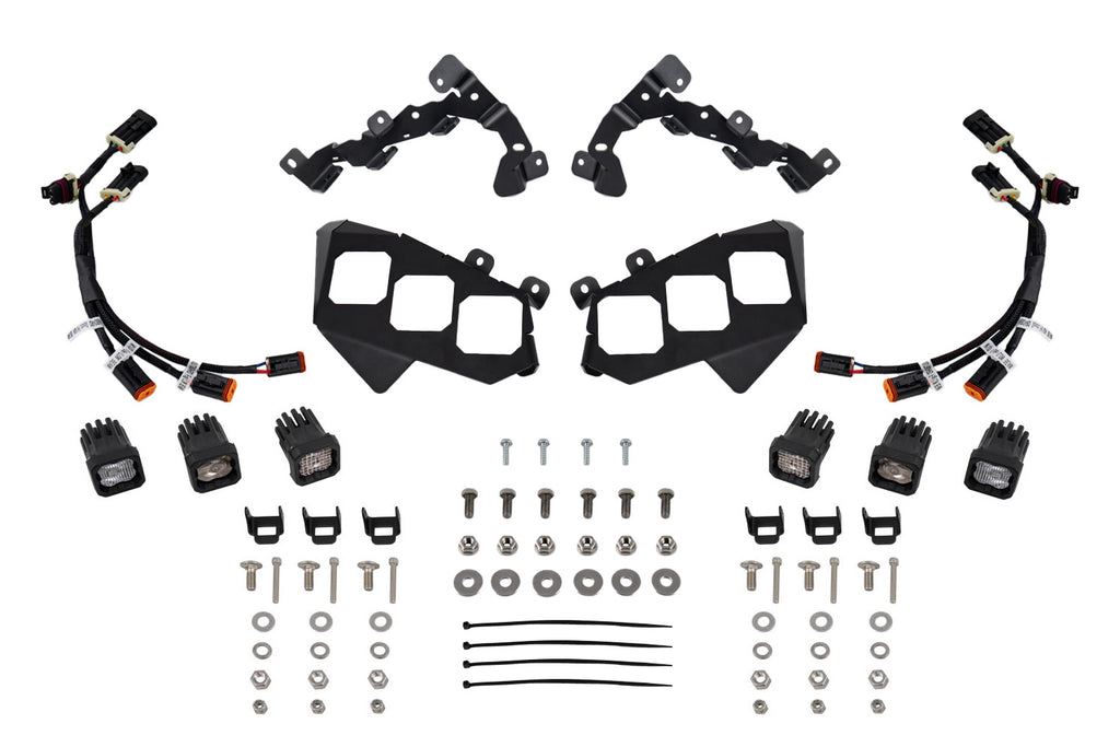 2022-2025 Can-Am Maverick X3 Max RS Turbo RR Light Bar Mounting Kit C1 Headlamp Kit Pro White ABL (pair)