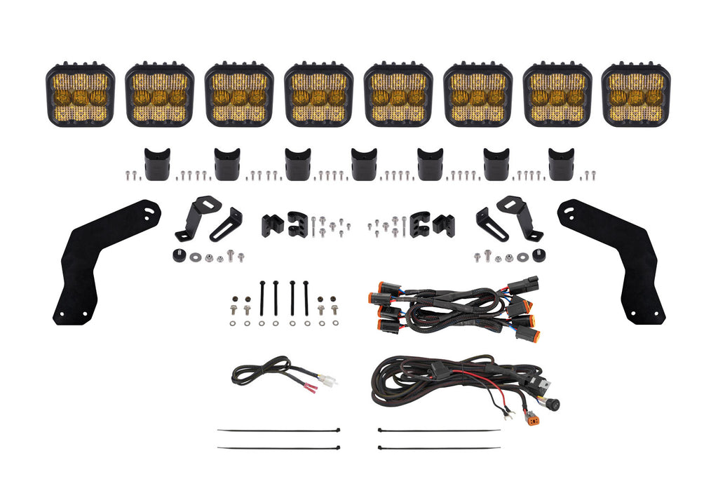 2021-2025 Can-Am Maverick X3 Max DS Turbo Light Bar Mounting Kit SS5 Sport CrossLink Roof Yellow Combo Lightbar Kit