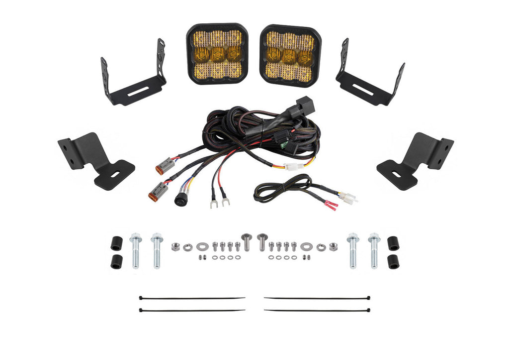 2021-2024 Honda SXS10S2RD Talon 1000R FOX Live Valve Off-Road Light Stage Series Ditch Light Kit Talon SS5 Pro Yellow Combo