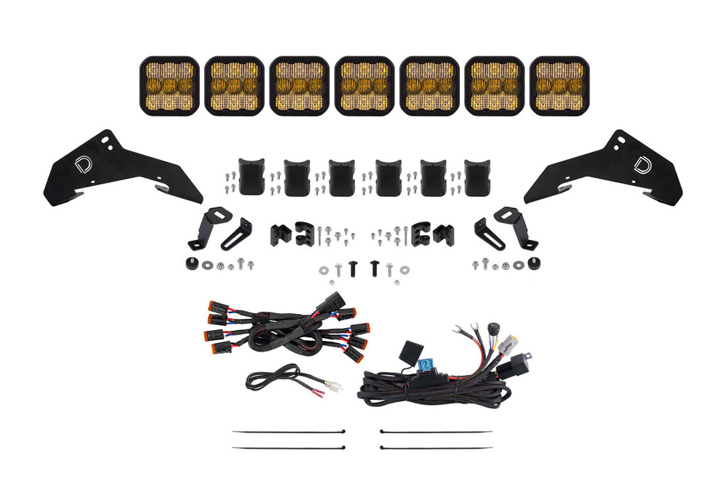 2020-2024 Honda SXS10S4 Talon 1000X-4 FOX Live Valve Light Bar Mounting Kit 2019-2024 Honda Talon SS5 Sport CrossLink Roof Yellow Combo Lightbar Kit