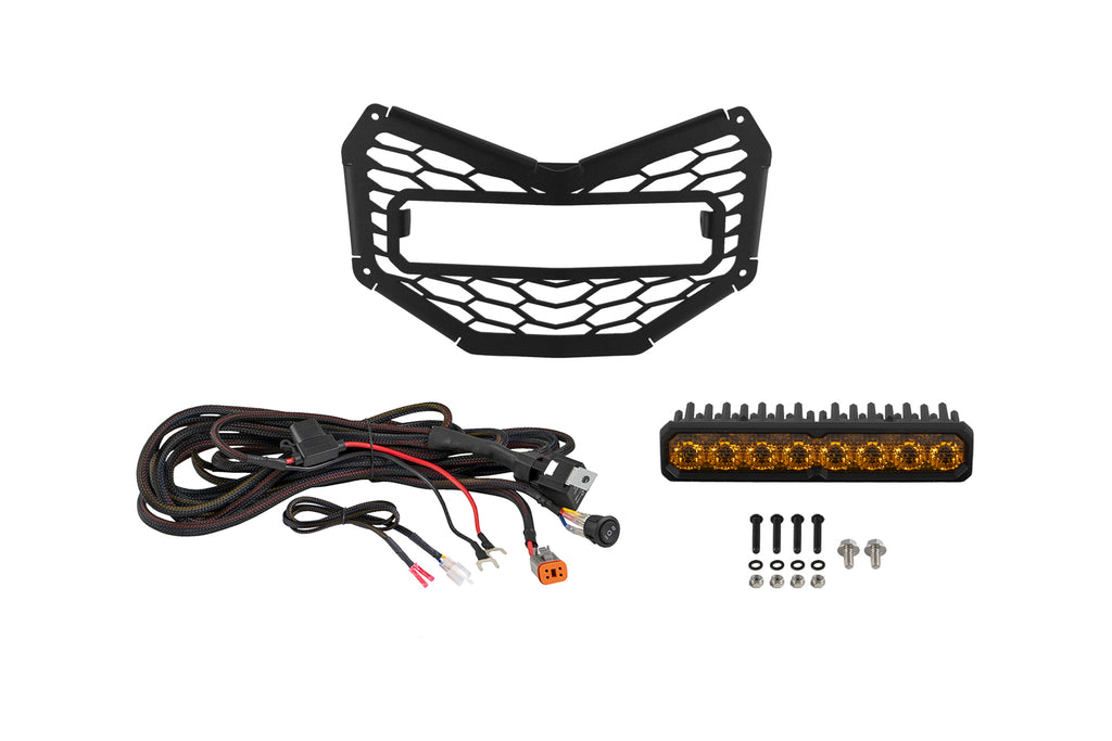 2018-2021 Can-Am Maverick X3 X rc Turbo Light Bar Mounting Kit SS10 Grille Sport Yellow Combo