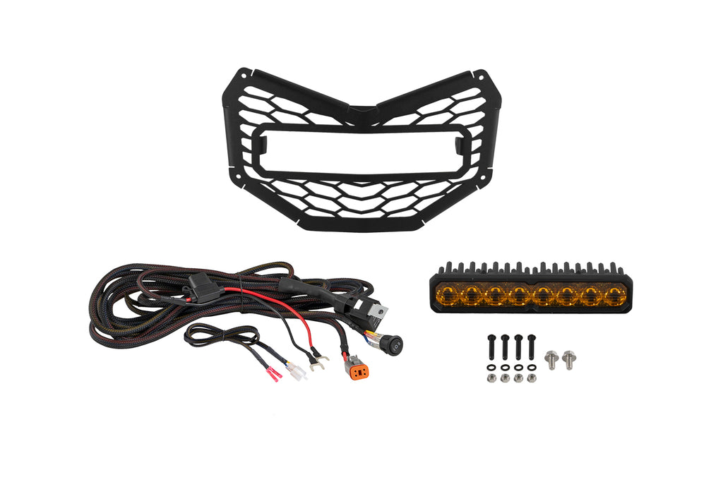 2022-2026 Can-Am Maverick X3 DS Turbo RR Light Bar Mounting Kit SS10 Grille Max Yellow Driving