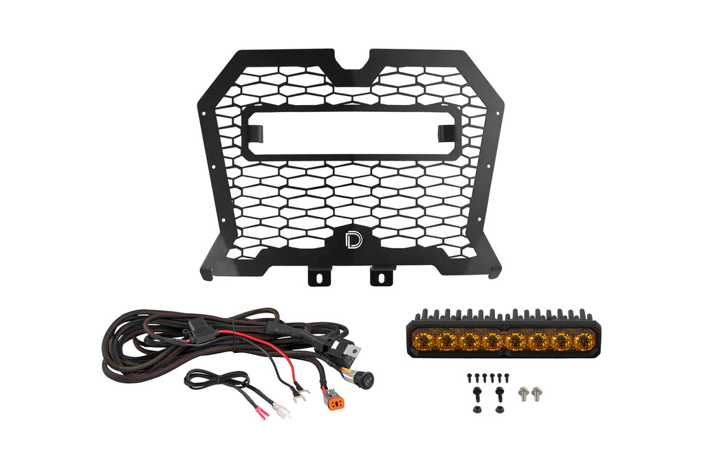 2019-2019 Polaris RZR XP Turbo EPS DYNAMIX Edition Light Bar Mounting Kit SS10 Grille Pro Yellow Combo
