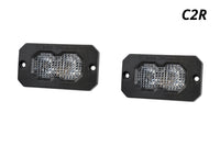 C2R White Flood Flush Mount LED Pod (pair)