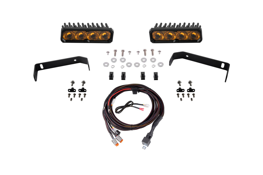 2019-2021 Ford Ranger Auxiliary Light LED Kit Yellow Driving