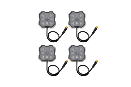 Rock Light Amber White M8 Magnet 4 Pack