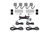 Rock Light Red White M8 Magnet 4 Pack